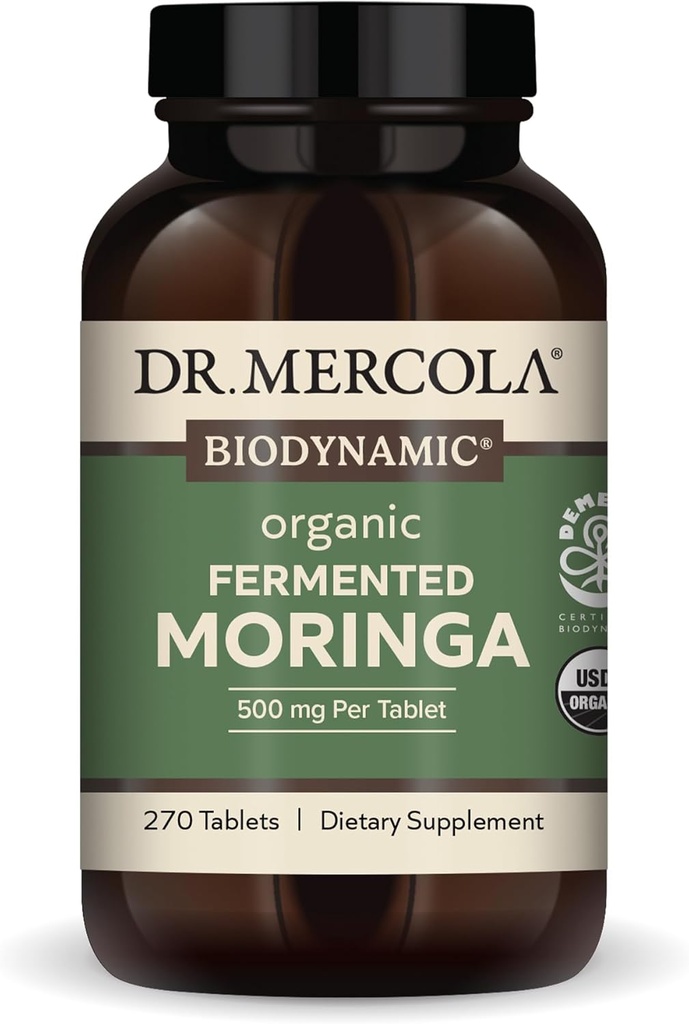 박사. Mercola - 바이오 역학 유기 발효 Moringa 다이어트 보충, 270 서빙 (270 정제)