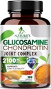 Glucosamine Chondroitin MSM 2100mg Complex - Turmeric & Boswellia를 가진 남자와 여자를 위한 합동 지원 보충교재, 3배 힘 글루코사민 보충교재 - 180의 캡슐