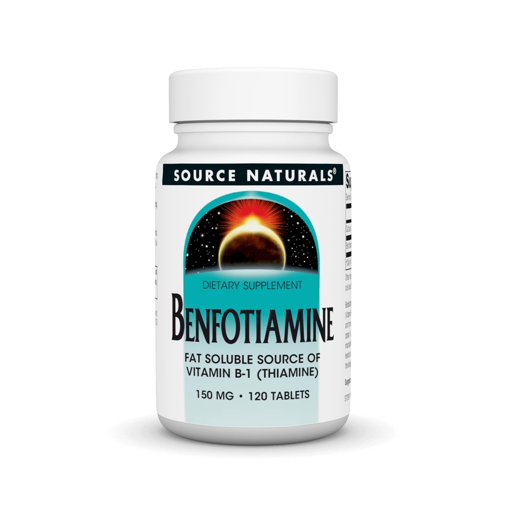 Source Naturals Benfotiamine, 비타민 B-1, 150 mg의 지방 용해 가능한 소스 - 120 정제
