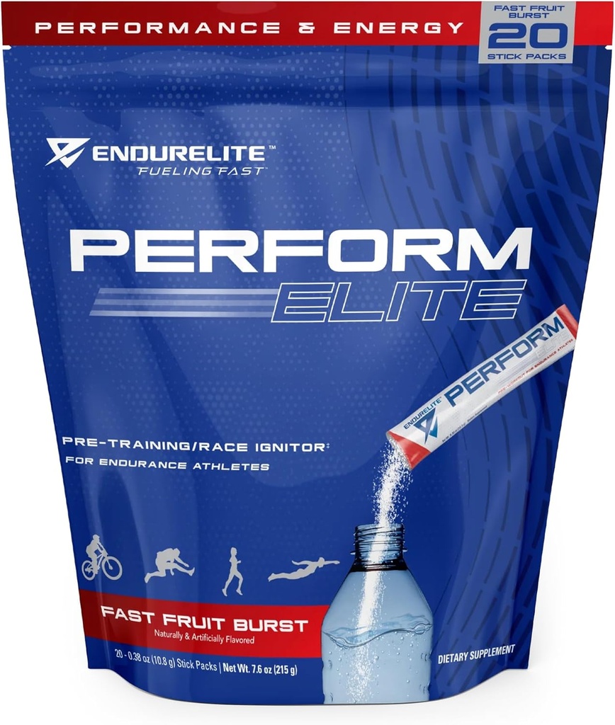EndurElite 수행 엘리트- 사전 운동 분말 보충- Endurance Athletes에 대 한 사전 운동- 20 서빙 가방- 빠른 과일 Burst