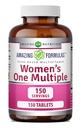 Amazing Formulas Women's One Multivitamin Supplement | 식품 기반 | 150 정제 | 비타민, 미네랄 및 프로바이오틱스의 완벽한 혼합 | Non-GMO | 글루텐 프리 | 미국