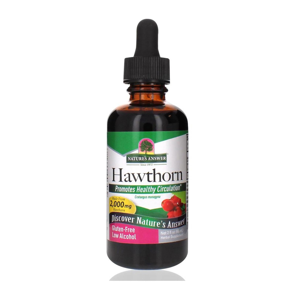 자연의 답변 유기 호손 추출물 2 Oz - 낮은 알코올, 글루텐 무료 및 고셔 - 하트 지원 - Hawthorn Berry Tea에 이상적입니다