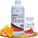 벽돌쌓기 실험실 힘과 성과 두오: Carniblast 액체 L 카르니틴 3000 mg & Optiflow 혈액 교류 보충교재, 60의 캡슐