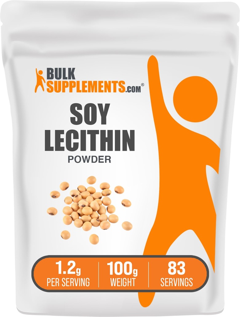 BulkSupplements.com Soy Lecithin 분말 - Lecithin 보충교재, 영양 보충교재, 음식 급료 - 글루텐 무료, 봉사 당 1.2g, 100g (3.5 oz) (1의 포장)