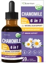Chamomile 허브 추출물 하락, 자연적인 Calm 초본 Tincture 보충교재 w/Passion 꽃, St. John's Wort, Lavender, Reishi, & Relaxation 지원 & 면역 지원을 위한 Echinacea. 2온스