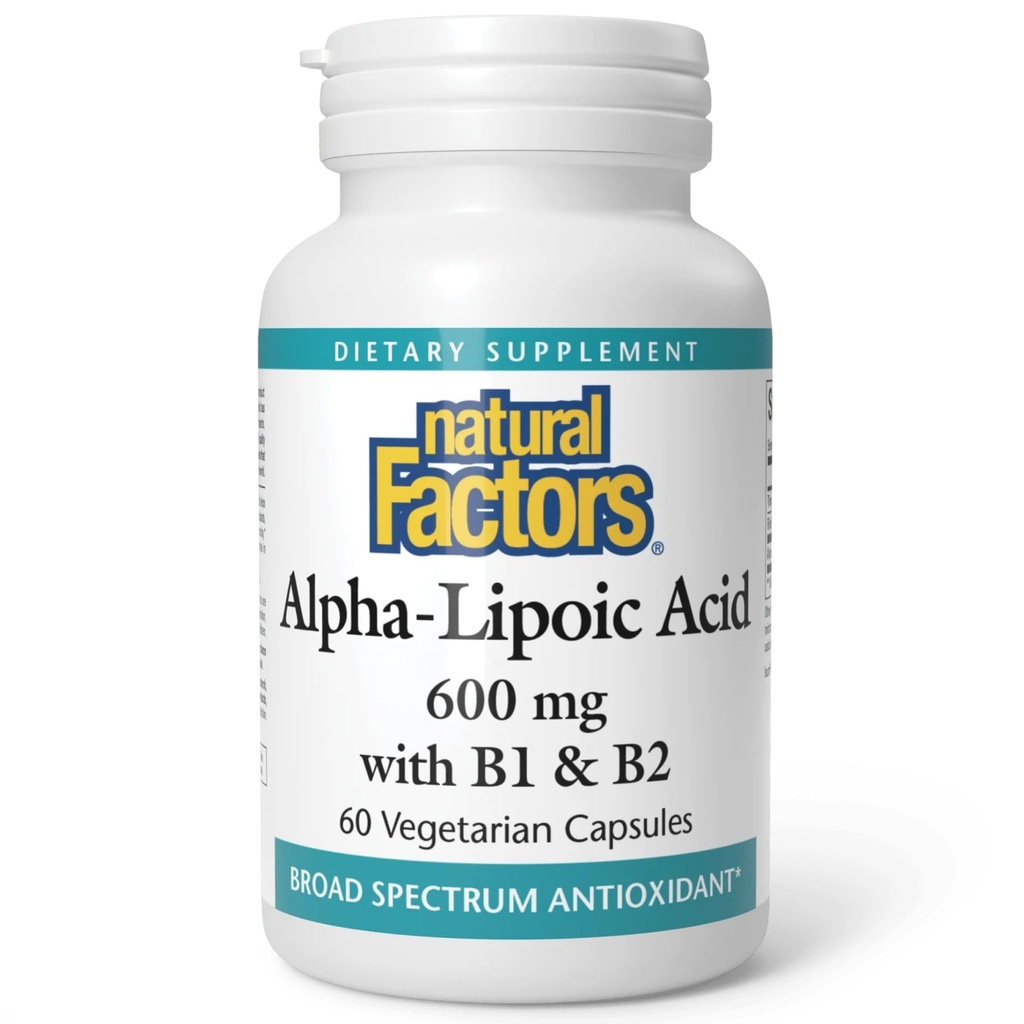 자연적인 요인 알파 Lipoic 산 + B 600 mg의 60의 캡슐