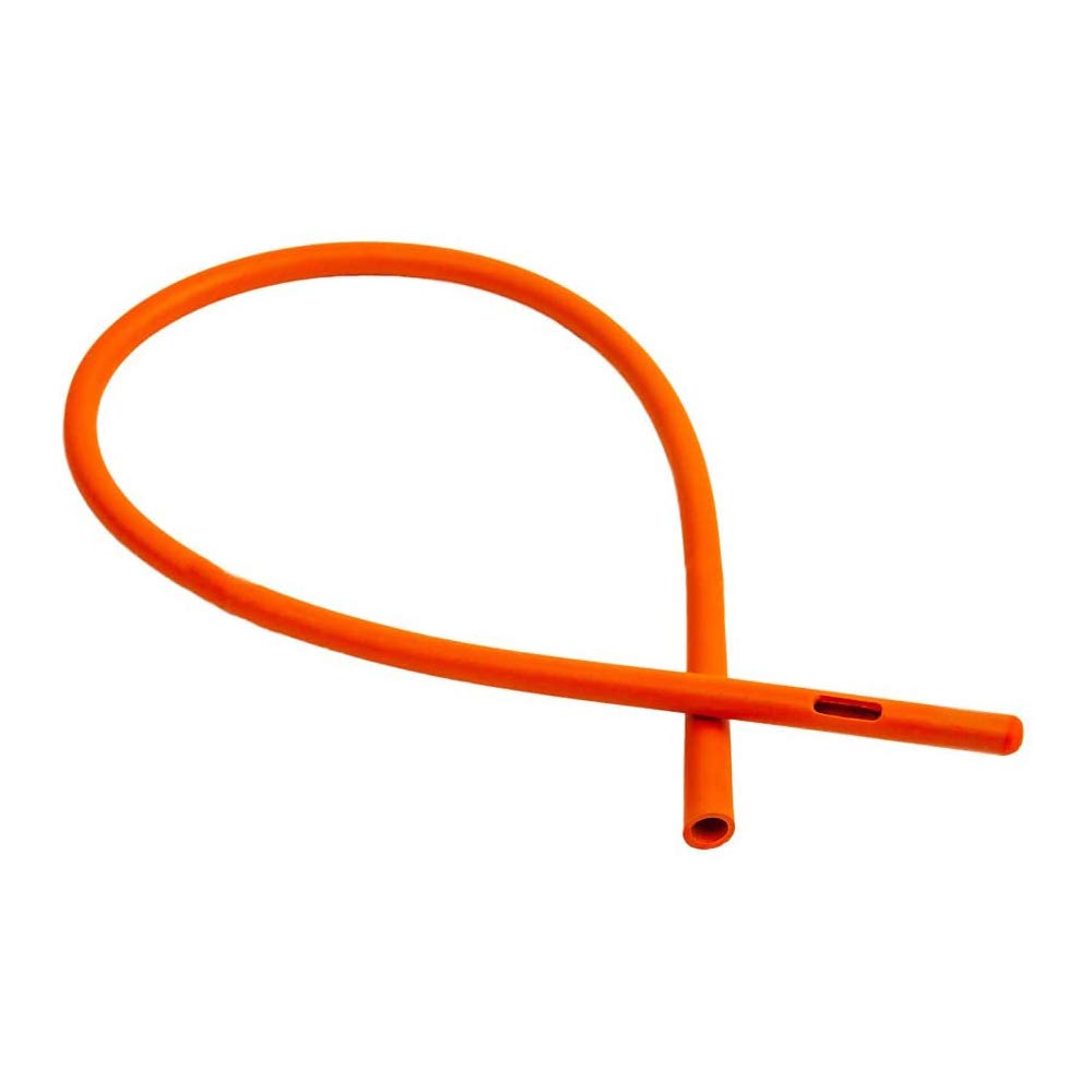 HealthAndYoga™ Enema Rubber Colon Tube - Closed End (20” x 22 FR) - Long Red Latex Hose for Higher Deeper Gut Cleanse – Compatible Replaceable Supplies - Coffee Enema & Gerson’s Therapy (Pack of 1)