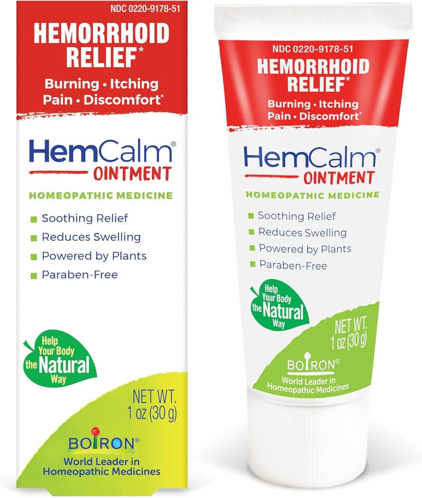 Boiron HemCalm Ointment 통증, 가려움증, 붓기 또는 불편 - 1 온스
