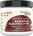 Keto Electrolyte Powder & Hydration Supplement | 1000mg 칼륨 및 나트륨, 150mg 마그네슘 | 설탕 및 스테비아 없음, Monk Fruit로 단화 | 천연 라즈베리 레몬 (30 인분)