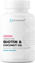 높은 효능 Biotin 보충 - 크레아틴과 코코넛 오일 Vegan 비타민 B7 공식 - Healthier Skin, Nails & Hair and Keratin Support - Non-GMO & 글루텐 무료 - 2500 mcg