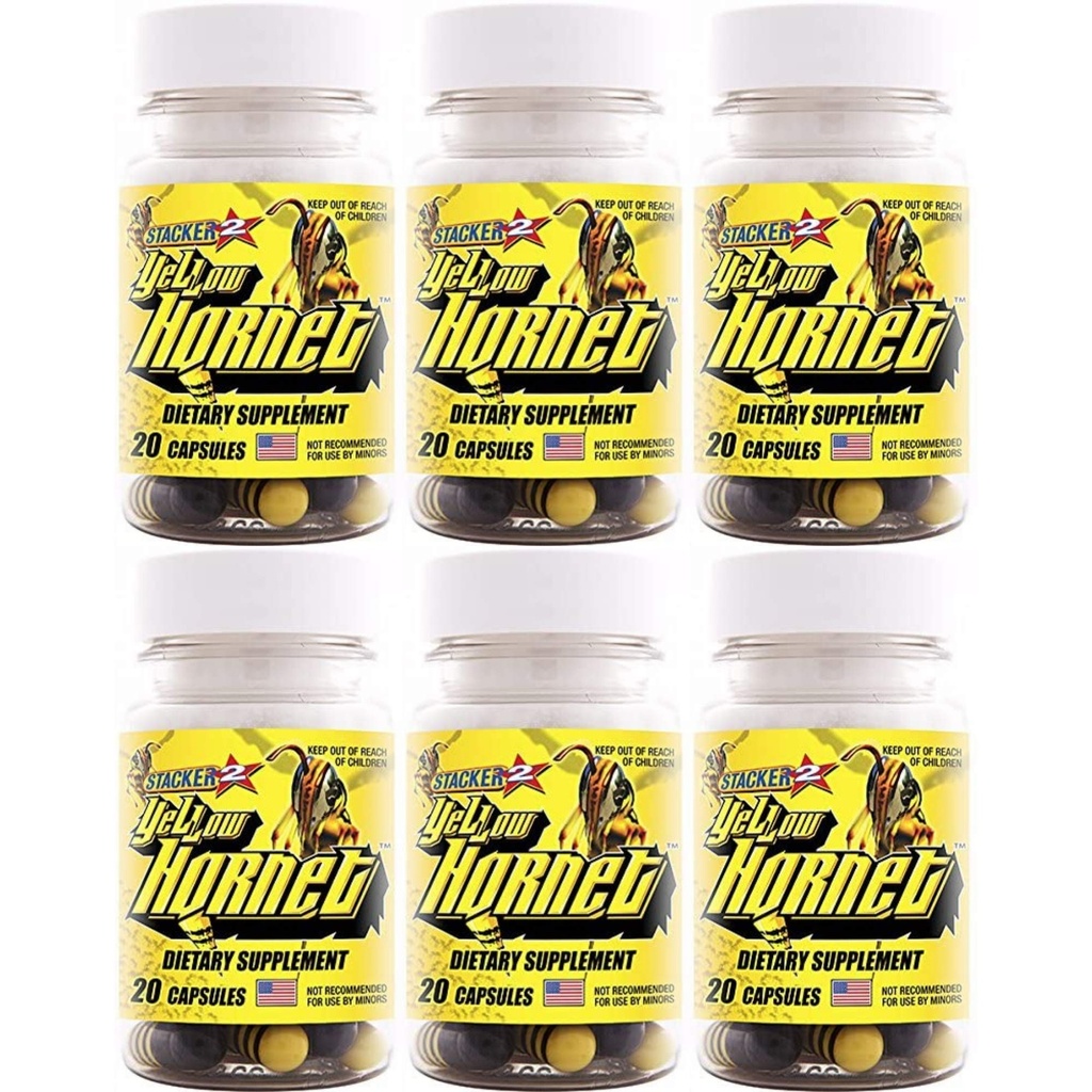 노란 Hornet 초본 규정식 보충교재 20ct (6 x의 Lot) = 120의 캡슐