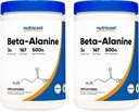 Nutricost 베타 알라닌 500 그램 병 (2 팩 1 KG) - 순수한 베타 알라닌