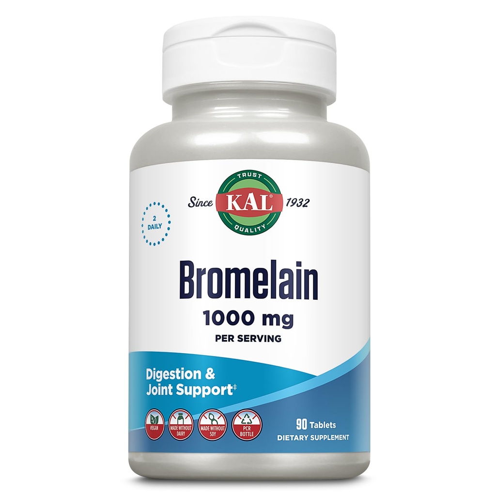 KAL Bromelain 정제, 1000 mg, 90 조사
