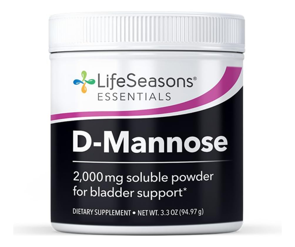 LifeSeasons D-Mannose Powder - 빠른 행동 UTI 구호 - Urinary Tract Health Supplement - Microflora & Eases Bladder Discomfort의 건강한 수준을 지원합니다 - 45 서빙