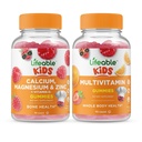 Lifeable 칼슘 마그네슘 & 아연 아이 + Multivitamin 아이, Gummies 번들 - 훌륭한 타스팅, 비타민 보충, 글루텐 무료, GMO 무료, Chewable Gummy