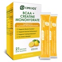 OMOGS Creatine Monohydrate + BCAA Powder, Supports Muscles, Energy, Strength, ATP Production & Endurance, for Women & Men, Keto, Vegan, Gluten-Free