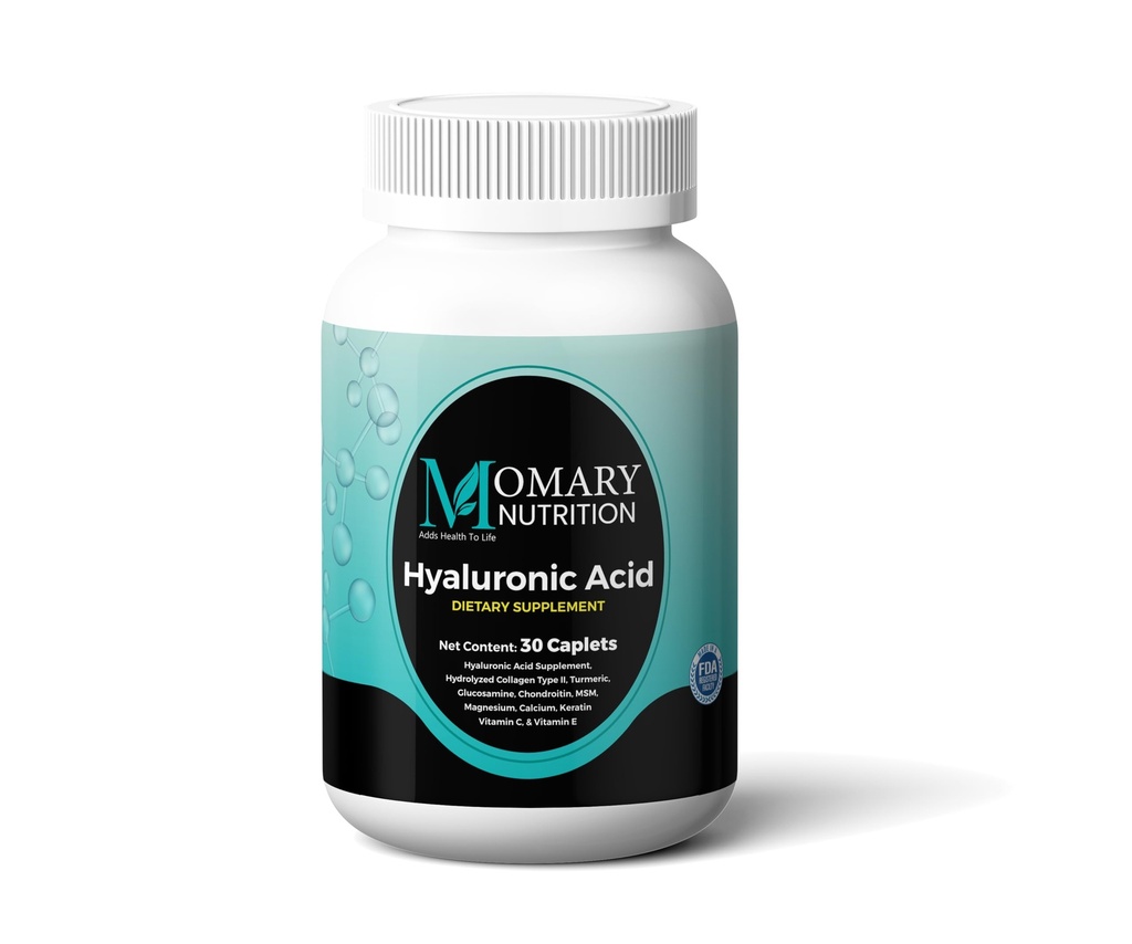 Hyaluronic 산 보충교재, 자연적인 피부 Hydration, 진보된 합동 지원 및 이동성 승압기, 유형 II 가수분해된 교원질, Turmeric, 글루코사민, Chondroitin, 30Caplets 850Mg