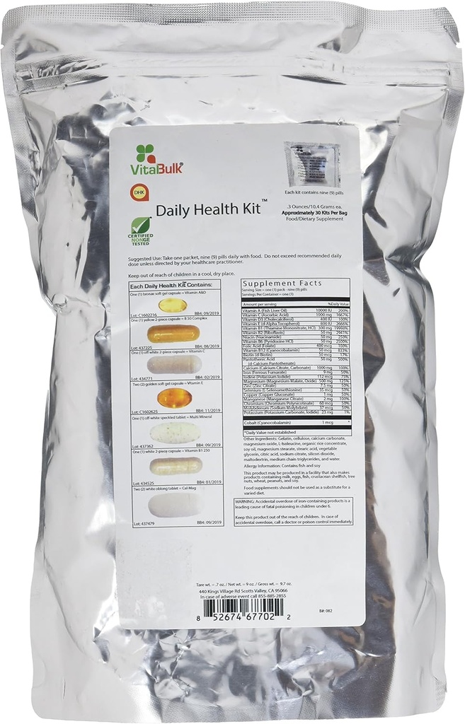 생생한 대량 매일 건강 장비 Packet Multivitamins & 무기물 30 조사 상자 - 남자 & 여자를 위한 Multivitamin - 비타민 C 1000mg A D E K B Complex B12 철 칼슘 마그네슘 & 칼륨 보충교재를 포함합니다