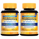 NewRhythm Probiotics 50 억 CFU 20 Strains, 120 Veggie 캡슐, Targeted Release Technology, Stomach Acid resistant, 냉동, 비 GMO, 글루텐 무료 필요