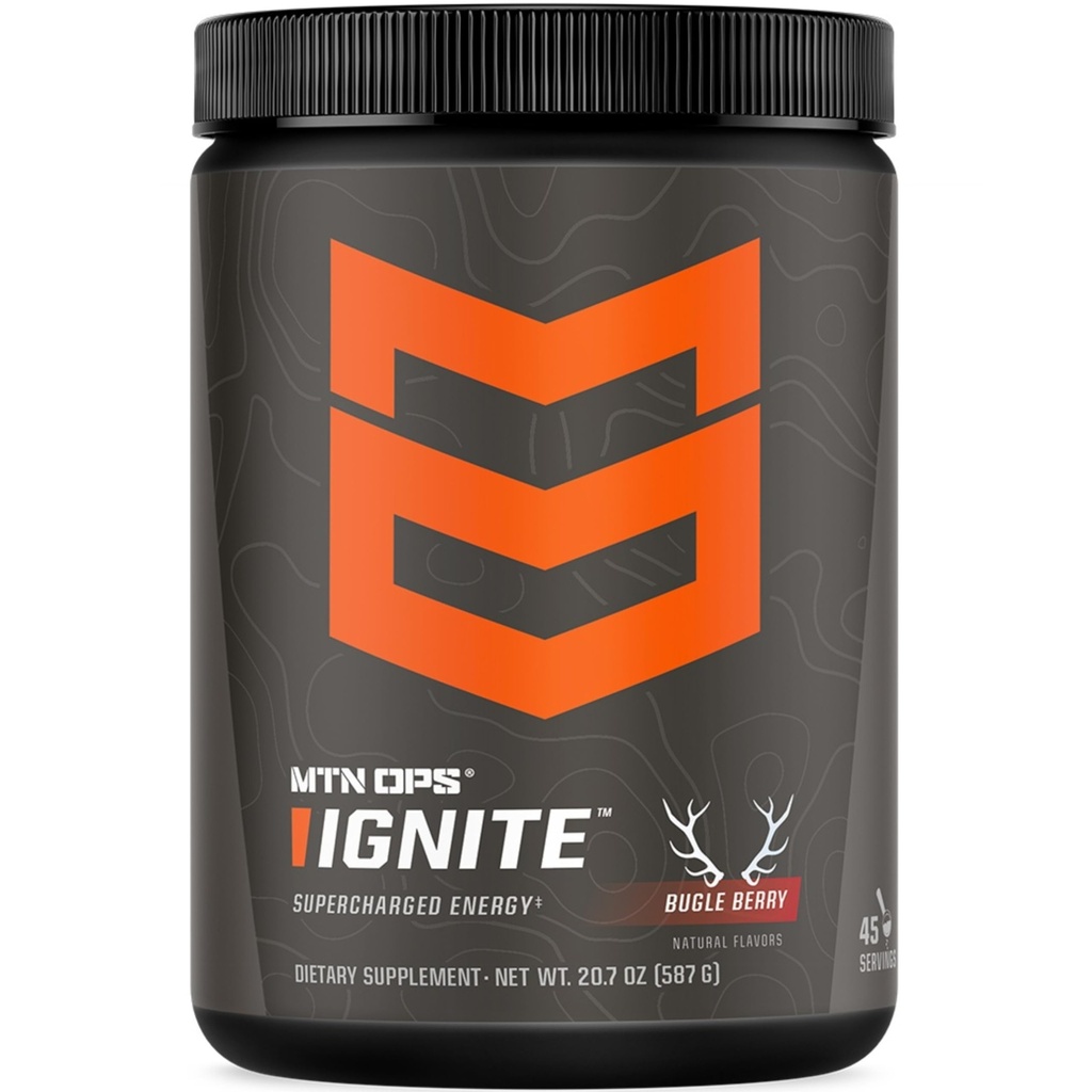 MTN OPS Ignite 에너지 음료 분말, 글루텐 자유로운 Nootropic 보충교재 음료 혼합, L 아르기닌, L Citrulline, 카페인 & Nootropic 설탕 자유로운 음료 혼합, 45의 서빙, 버블 베리