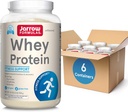 Jarrow Formulas Whey Protein with 18g of Protein, 3.8g of BCAAs, 글루타민, 근육 기능 및 회복 지원, 32 oz Unflavored Powder, 약 38 일 공급, 6 팩