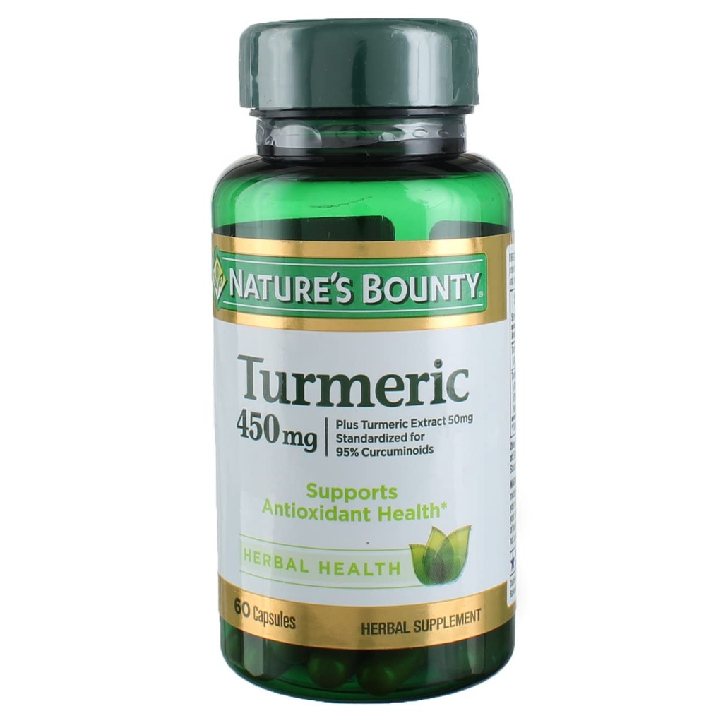 Nature's Bounty Turmeric 450 mg 캡슐 - 60 ct, 3 팩