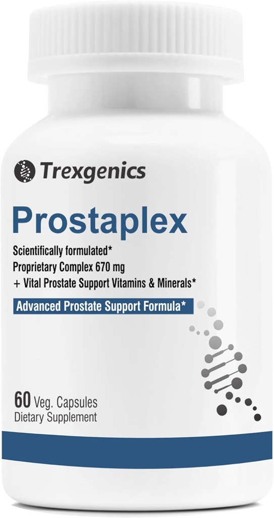 Trexgenics PROSTAPLEX beta sitosterol를 가진 진보된 전립선 건강은, 톱 Palmetto 스팅 Nettle pygeum Pumpkin Turmeric Quercetin lycopene Selenium 비타민 D3 아연 Boron와 K2-7 (60의 Veg 캡슐)를