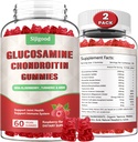 성인을 위한 MSM를 가진 2 팩 강화된 글루코사민 Chondroitin Gummies - 여분 Strength 합동 건강 & 융통성, 산화 방지제 & 면역성이 있는 지원 보충교재, 120 조사