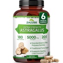 Zazzee 여분 힘 Astragalus 뿌리 20:1 추출물, 5000 mg 힘, 70% 다당류, 180 Vegan 캡슐, 6 달 공급, 100% 채식주의자, 표준화되고 집중된 20X 추출물, 비 GMO