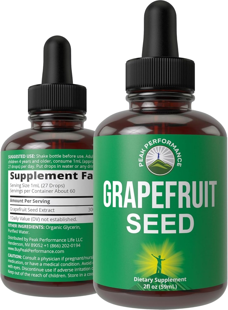 Grapefruit 씨 추출물 액체 하락 보충교재. Vegan GSE Grapefruit Seed Extract for Women and Men. Zero Sugar, Non Bitter. Immune, 소화 지원. 글루텐 무료 오일. 구두의