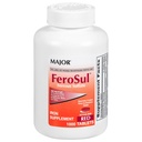 주요 FeroSul - 철 황산염 325 mg 정제 - 여성과 남성을위한 철 보충 - 특별히 코팅 된 쉬운 토 얕은 정제 - 빨간색 - 1000 개
