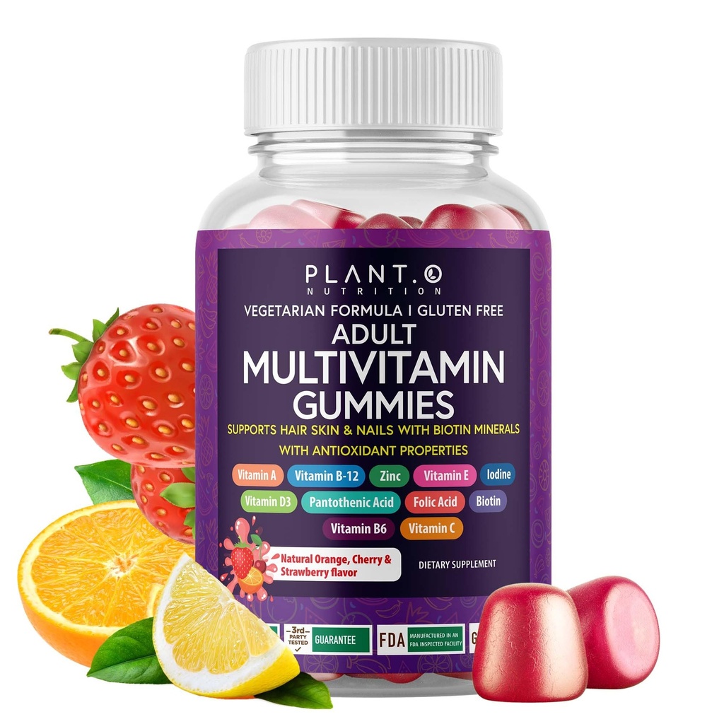 성인을 위한 Multivitamin Gummies를 완료하십시오 – 비타민 A B C D E 아연과 Biotin의 All-in-One 혼합 - 에너지와 Immunity를 위한 성숙한 비타민 거미 – 90 Delicious 글루텐 자유로운과 Veggie Gummies