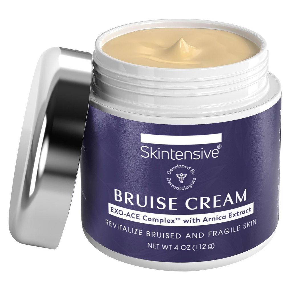 SKINTENSIVE Arnica Bruise Cream for Thin Skin - Moisturizing, 비타민 K C 및 E, 피부 리뉴얼, 4 Oz