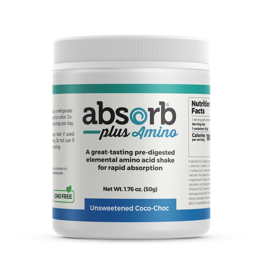 Amino – Nutritional Supplement, Nutritional Support, Non-GMO, Gluten Free, Elemental Free-Form Amino Acid Formula (50g, Unsweetened Coco-Choc)