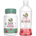 MaryRuth's Multivitamin Gummies for Women (Cherry & Raspberry) & Liquid Nighttime Multimineral (Cranberry) | Clean Label Project Verified® | Vegan, Non-GMO | 뷰티, 베드 타임, 전반적인 건강