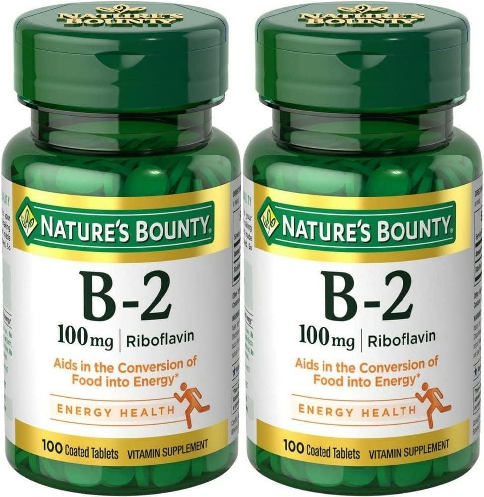 자연의 현상, 비타민 B-2, 100 mg, 100 정제 - 2 팩