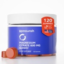 성인 & 아이 마그네슘 구연산염 Gummies를 위한 UpNourish 마그네슘 Gummies 600mg의 근육 Relaxation, 뼈 및 소화 건강, Citrato de Magnesio, Vegan, 비 GMO, 120 조사를 위한 Calm 보충교재