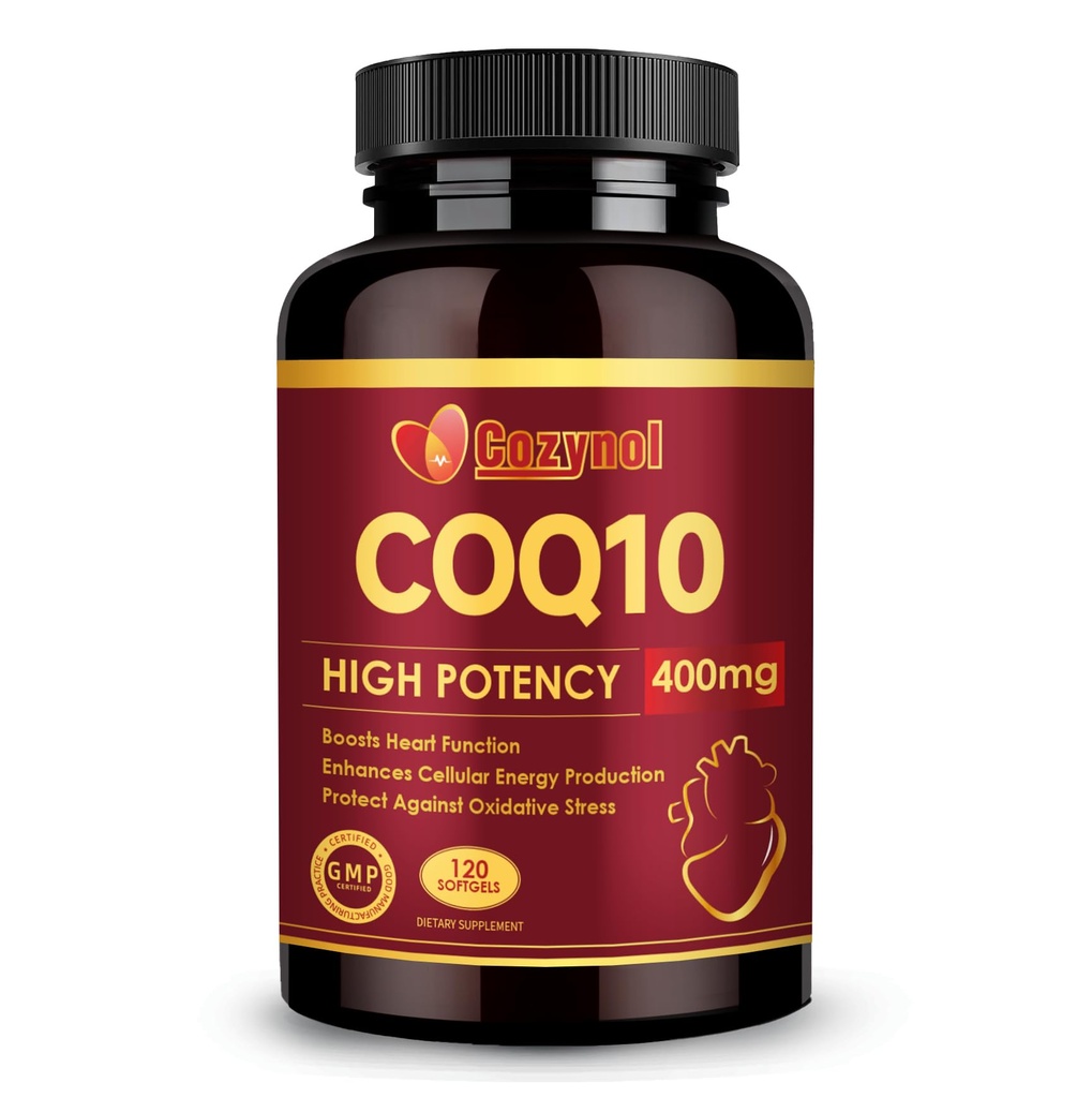 PQQ & Omega 3, 최대 흡수 Coenzyme Q10, 심장 건강 & 에너지 생산을 위한 강력한 산화 방지제, 120 조사, 비 GMO를 가진 CoQ10-400mg-Softgels