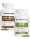 Ergothioneine (60ct) 및 Lions Mane (120ct)는 Shiitake와 Oyster Mushroom 추출물과 번들 - Longevity 및 Cognition - Vegan, Gluten Free, Non-GMO