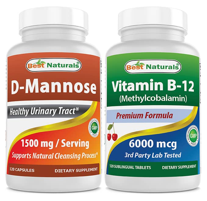 제일 자연적인 D-Mannose 1500 mg & 비타민 B12 6000 mcg