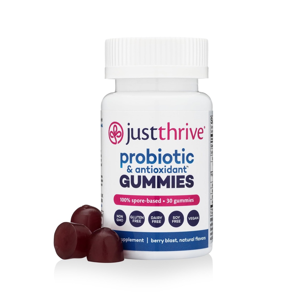 Just Thrive Probiotic Gummies - 어린이, 남성 및 여성 Probiotic - 소화 및 전반적인 건강을 위해 30 카운트