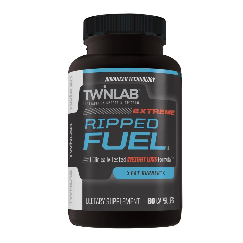 Twinlab Ripped Fuel Extreme - 체중 관리 및 근육 건강을 지원하는 에너지 보충 - 60 캡슐