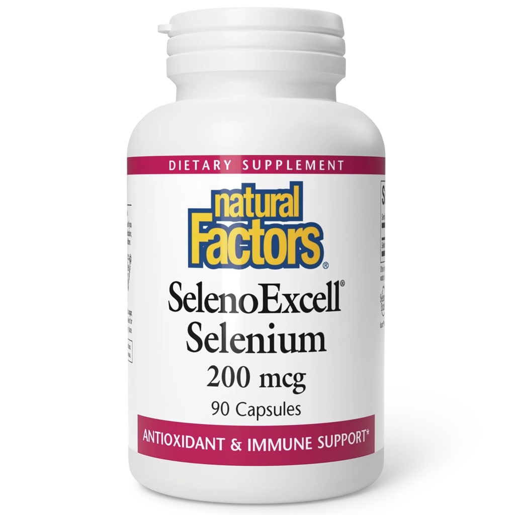 자연적인 요인, SelenoExcell 셀레늄 200mcg, 산화 방지제 & 면역 지원, 90의 캡슐