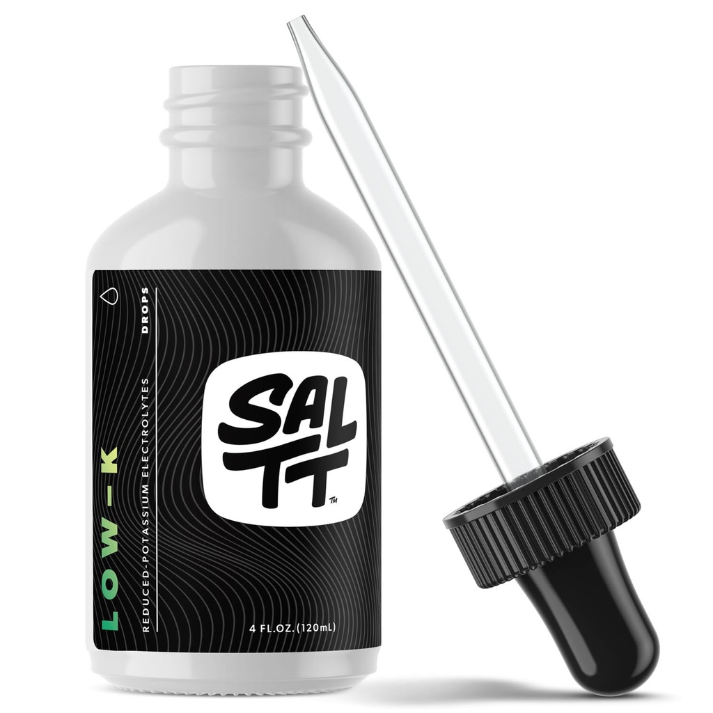 SALTT Low-K Fasting Drop | 나트륨 및 이오니아 마그네슘 빠른 보충 | Intermittent Fasting Mineral Supplements | Electrolyte Replenisher | 120ml Dropper Bottle