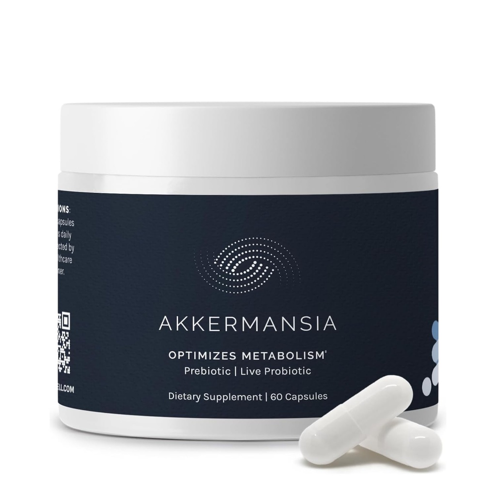 InfiniWell Akkermansia Probiotic for Digestive Health - 건강한 장수, 면역력 및 Akkermansia Muciniphila Probiotics (60 캡슐)와 균형 잡힌 Gut Microbiome 지원