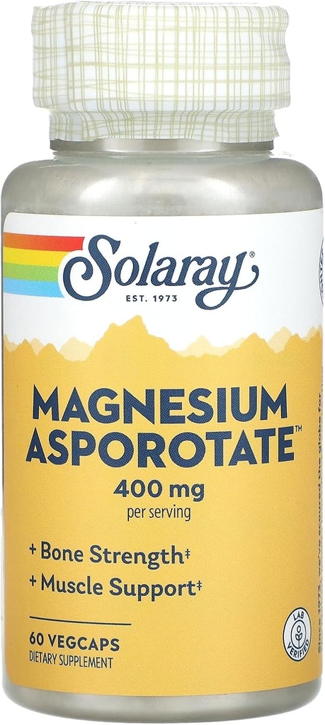 Solaray 마그네슘 Asporotate 보충교재, 200 mg의 60 조사