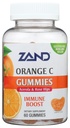 ZAND Immunity 오렌지 비타민 C Gummies, 웰니스 및 면역 지원 보충교재, Chewable 비타민 C w/Citrus Bioflavonoids, 로즈 엉덩이 및 Acerola, Vegan, 글루텐, 60 일 보장, 30의 서빙