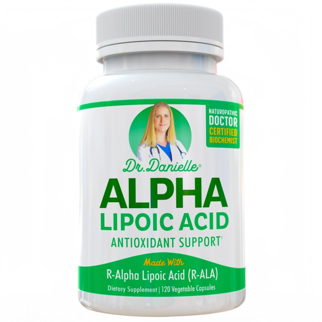 박사 Danielle, Neuropathy Support, Non-GMO, Gluten-Free, Vegan, Soy-Free, 승진 건강한 혈액 설탕, 알파 R Lipoic 산 R-ALA, R-ALA, 120 Veggie Caps
