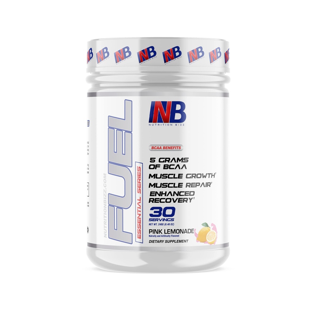 BCAA 분말, BCAAs 아미노산의 5개 그램, 근육 건물, 회복 및 내구시간을 위한 포스트 운동 회복 음료, 30의 서빙 (분홍 레몬)