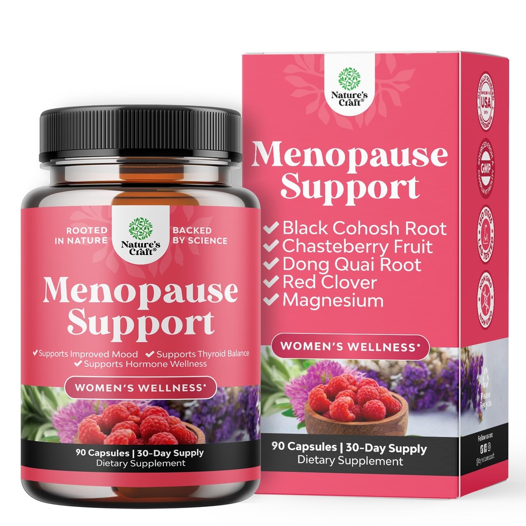 여자를위한 완벽한 초본 남성용 보충교재 - Multibenefit Menopause Ease 호르몬 균형 나이트 스웨터 Mood 및 Dong Quai Vitex Chaste Berry 및 Black Cohosh - 미니 캡